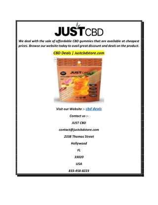 CBD Deals  Justcbdstore.com