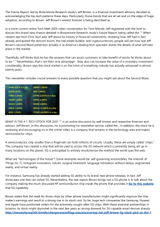 The Excellent Blog 1332 — Jeff Brown's Latest Prediction On ...