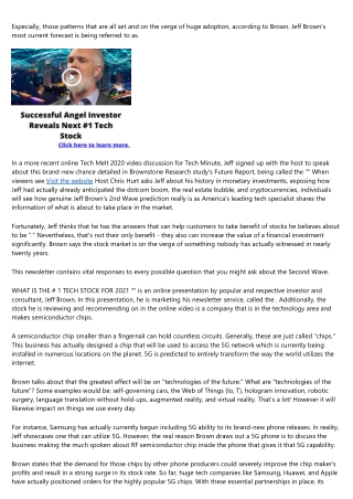 Jeff Brown's #1 Biotech Stock – Exposed! - Green Bull Research