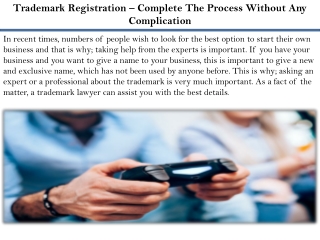 Trademark Registration – Complete The Process Without Any Complication