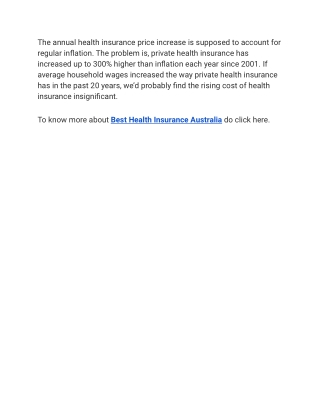 Best Health Insurance Australia