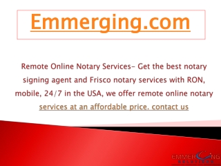 Frisco Notary Services in USA