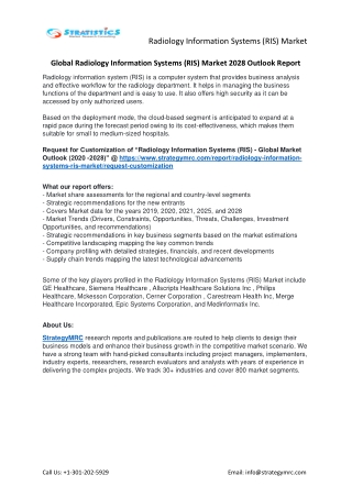Radiology Information Systems (RIS) Market Forecasts to 2028
