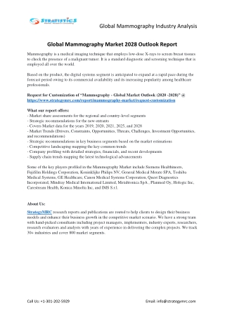 Mammography Market Forecasts to 2028