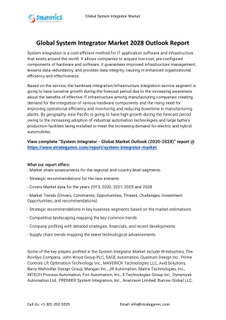 2021 System Integrator Market Global Analysis Report