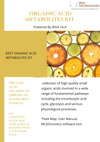 Organic Acid Metabolites Kit By IROA Technologies