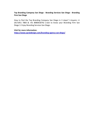 Top Branding Company San Diego - Branding Services San Diego - Branding Firm San