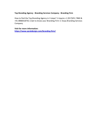 Top Branding Agency - Branding Services Company - Branding Firm