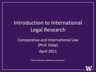 Introduction to International Legal Research