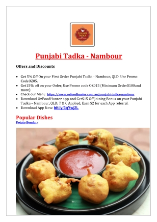 5% off - Punjabi Tadka Indian Restaurant Nambour Takeaway, QLD