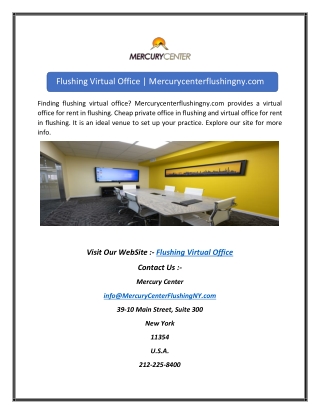 Flushing Virtual Office | Mercurycenterflushingny.com