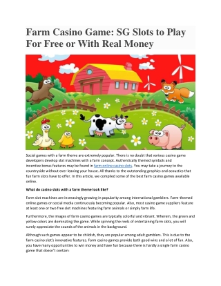 Farm Casino Game
