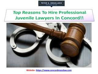 Hire Professional Juvenile Lawyers In Concord