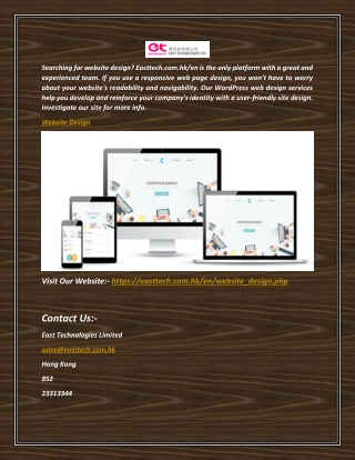 Website Design | Easttech.com.hk/en