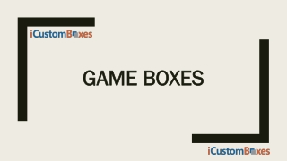 Get yourself the Coolest Game boxes for your Games