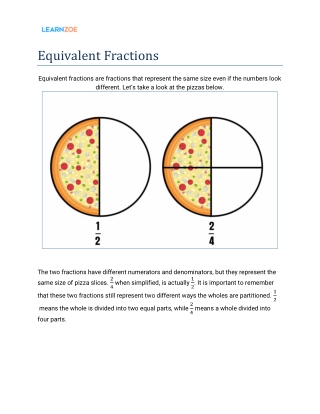 Equivalent Fractions