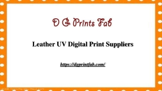 Leather UV Digital Print Suppliers