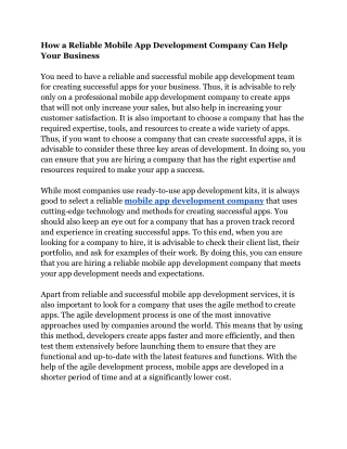 Mobile App Development Companies - Marketing Strategies