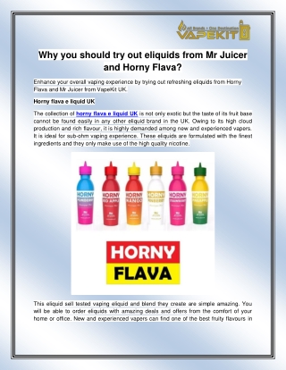 Mr juicer eliquid UK