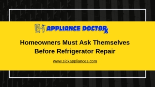 Get Hassle-Free Refrigerator Repair Naples |Sick Appliance