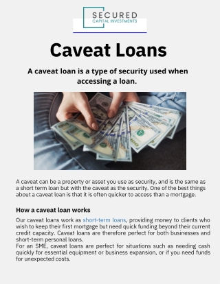 Caveat Loans | Secured Capital Investments