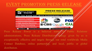 Event Press Release