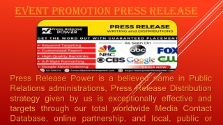 Event Press Release