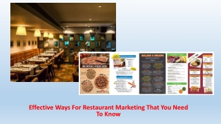 Effective Ways For Restaurant Marketing That You Need To Know