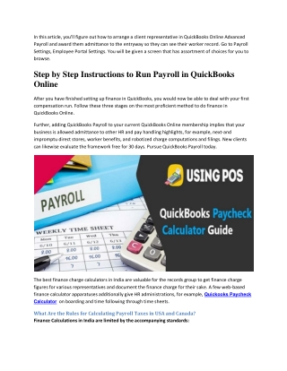 QuickBooks Paycheck Calculator Guide