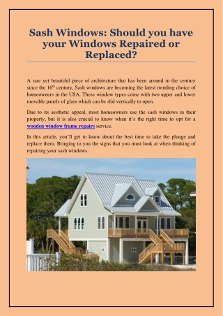 You Have Your Windows Repaired Or Replaced