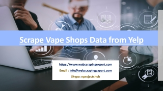 Scrape Vape Shops Data from Yelp