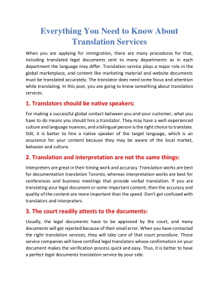 Everything You Need to Know About Translation Services