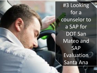 #3 Looking for a counselor to a SAP for DOT San Mateo and SAP Evaluation Santa Ana