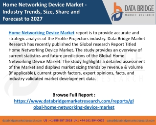 Home Networking Device Market Analysis, Demand, Strategies, Forecast  including
