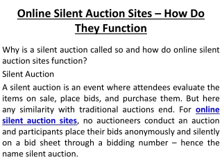 online silent auction sites