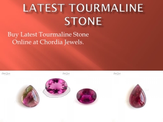 Buy Latest Tourmaline Stone Online at Chordia Jewels.