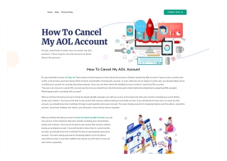 How To Cancel My AOL Account