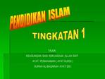 PENDIDIKAN ISLAM