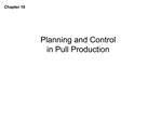 Planning and Control in Pull Production