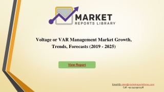 Voltage or VAR Management Market_PPT