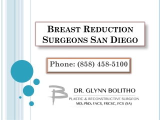 Breast Reduction Surgeons San Diego