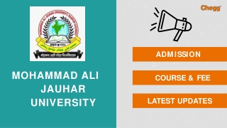 Mohammad Ali Jauhar University - [MAJU], Rampur