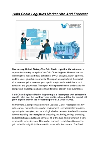 Cold Chain Logistics Market