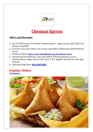 5% OFF - Chennai Xpress Indian Restaurant Sippy Downs, QLD
