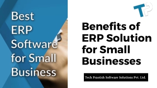 Benefits of ERP Solutions for Small Business