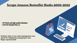 Scrape Amazon Bestseller Books 2010-2021