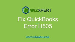 Fix QuickBooks Error H505