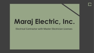 Maraj Electric, Inc. - Certified DBE and MBE Company