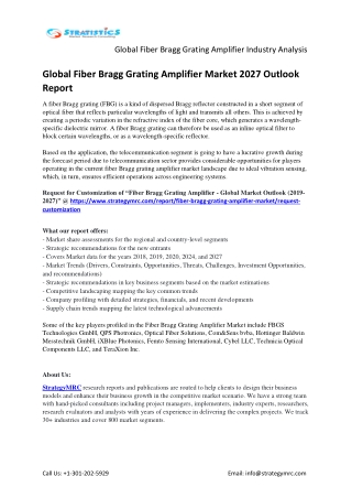 2027 Fiber Bragg Grating Amplifier Market Country & Regional Analysis
