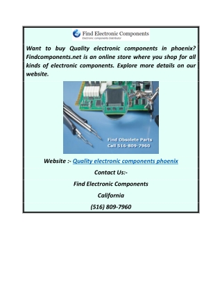 Quality Electronic Components Phoenix  Findcomponents.net